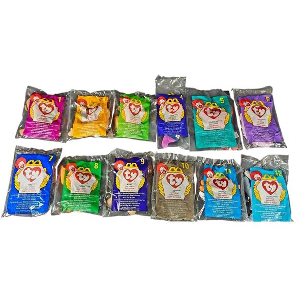 Ty McDonalds Other - 1998 McDonald’s Ty Teenie Beanie Babies – Complete Set (1–12) – All Sealed – VTG